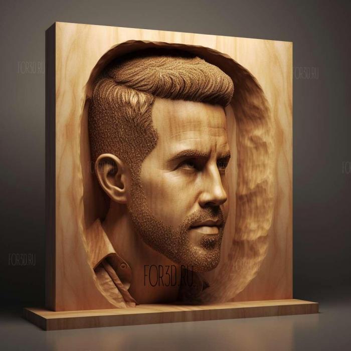 Ryan Reynolds 4 stl model for CNC